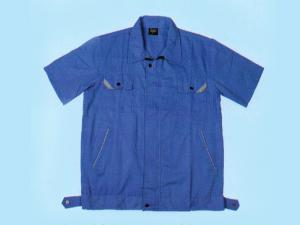 XC-My126湖蓝细斜纹灰条