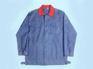 XC-My029蓝灰涤卡大红领